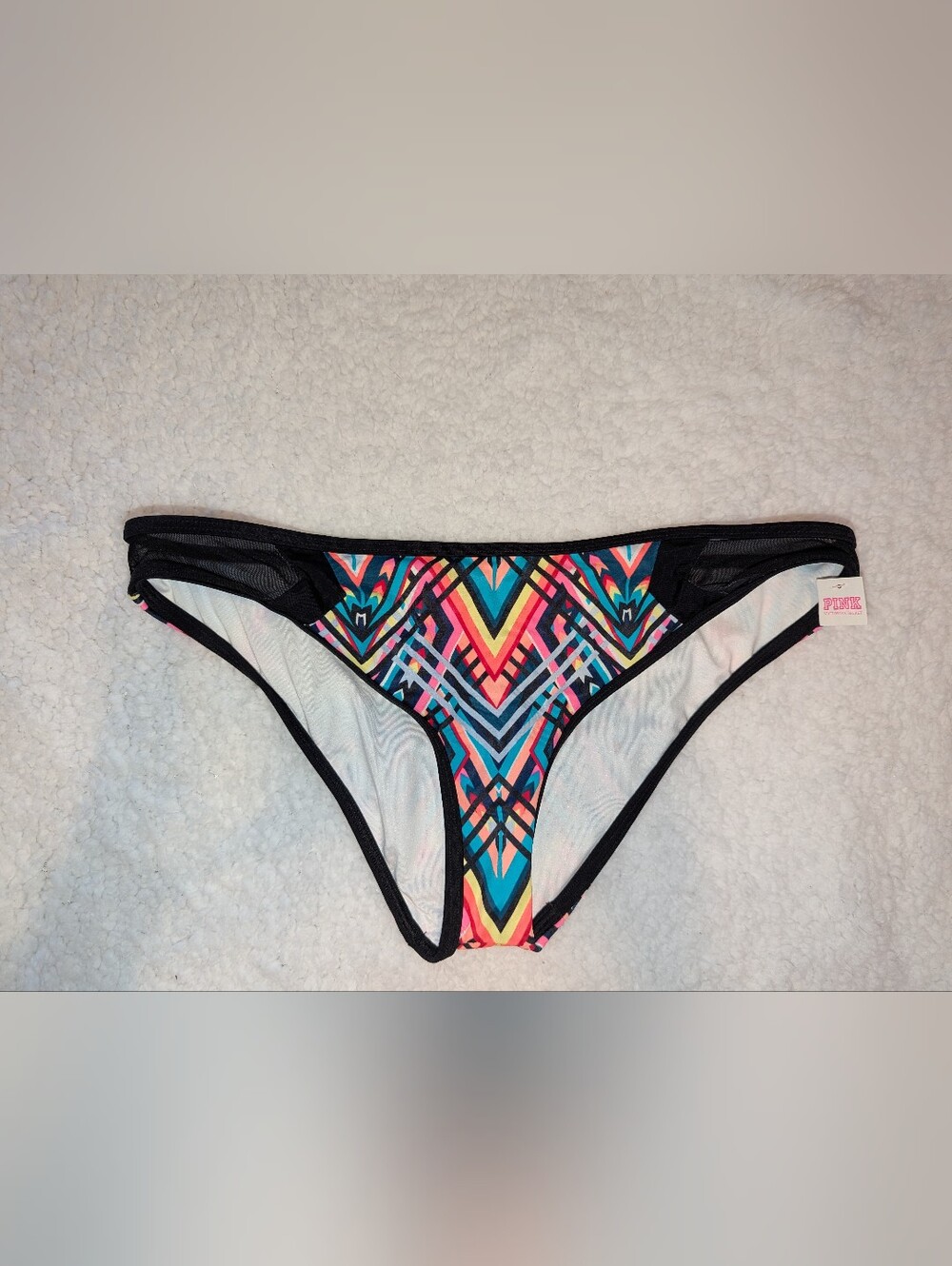 Victoria's Secret PINK bikini bottom - vibrant multicolor - medium - swim - new